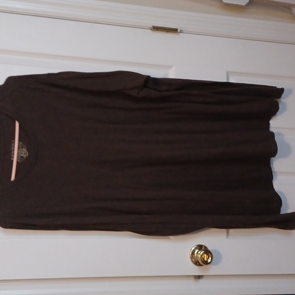 Mens brown LS tee - Picture 1 of 3
